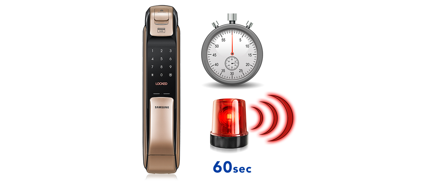 Samsung smart lock with timer and alarm