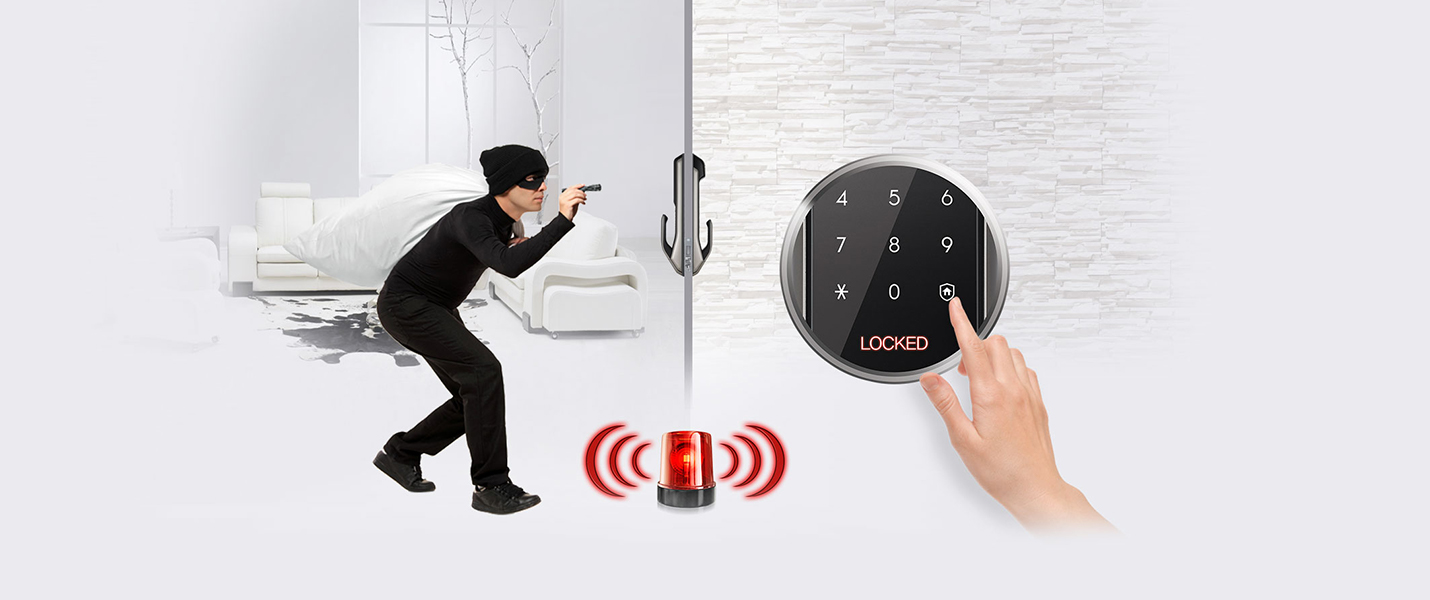 Smart door lock anti theft system