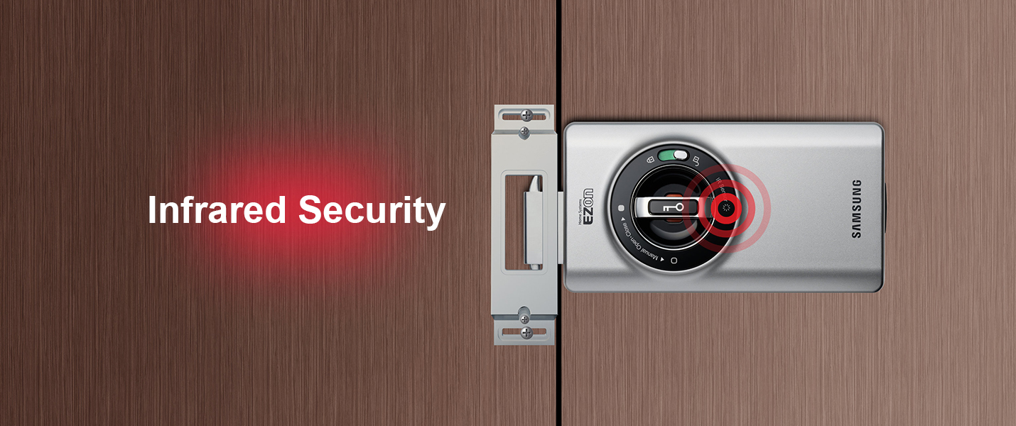 Infrared security smart door lock