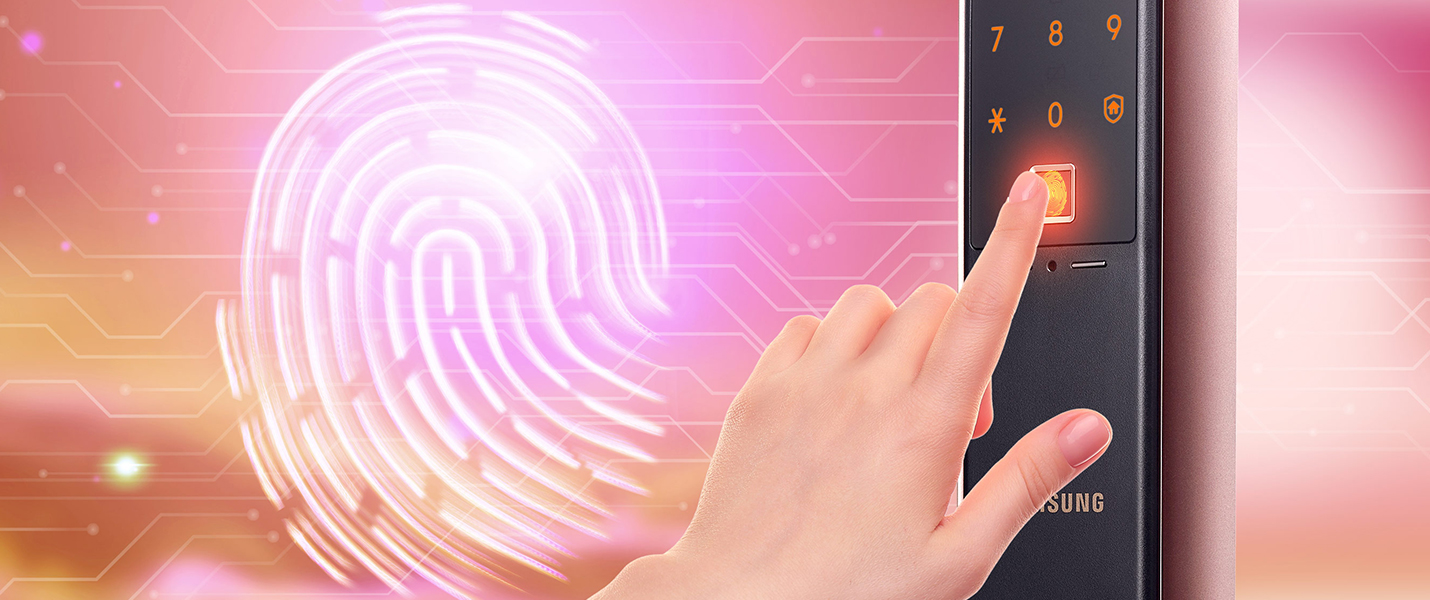 Samsung smart door lock fingerprint recognition
