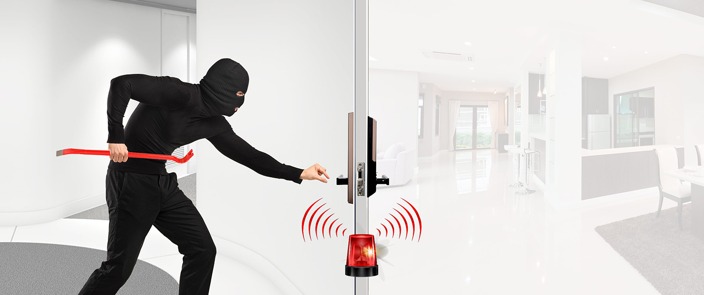 Smart door lock anti theft security