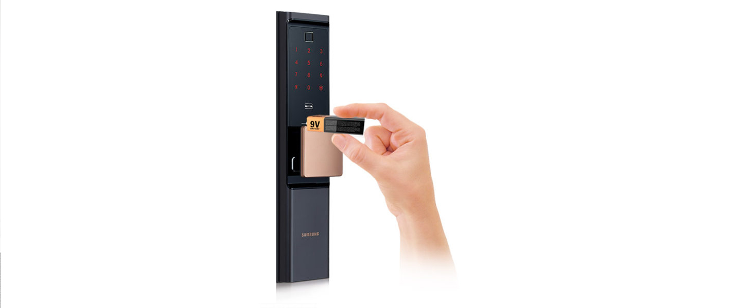 Samsung smart door lock with battery