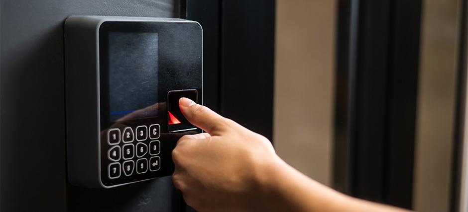 Using a thumbprint door lock